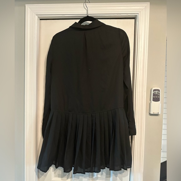 Love & Sadie Black Pleated Shirt Dress - Picture 4 of 4